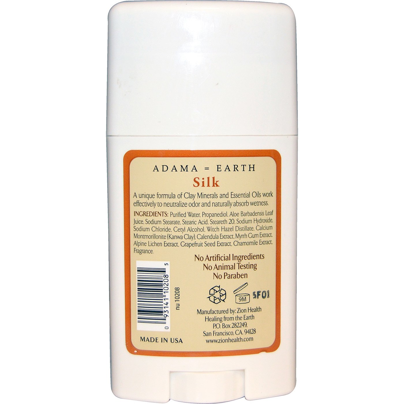 Zion Health Clay Dry Silk Desodorante, Chuva de primavera - 2.5 oz - Imagem 2