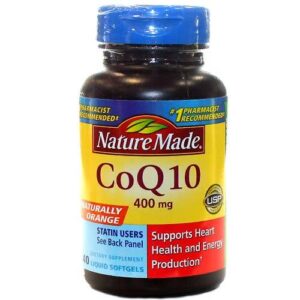 Nature Made CoQ10, Naturalmente laranja - 400 mg - 40 Liquid Cápsulas em Gel