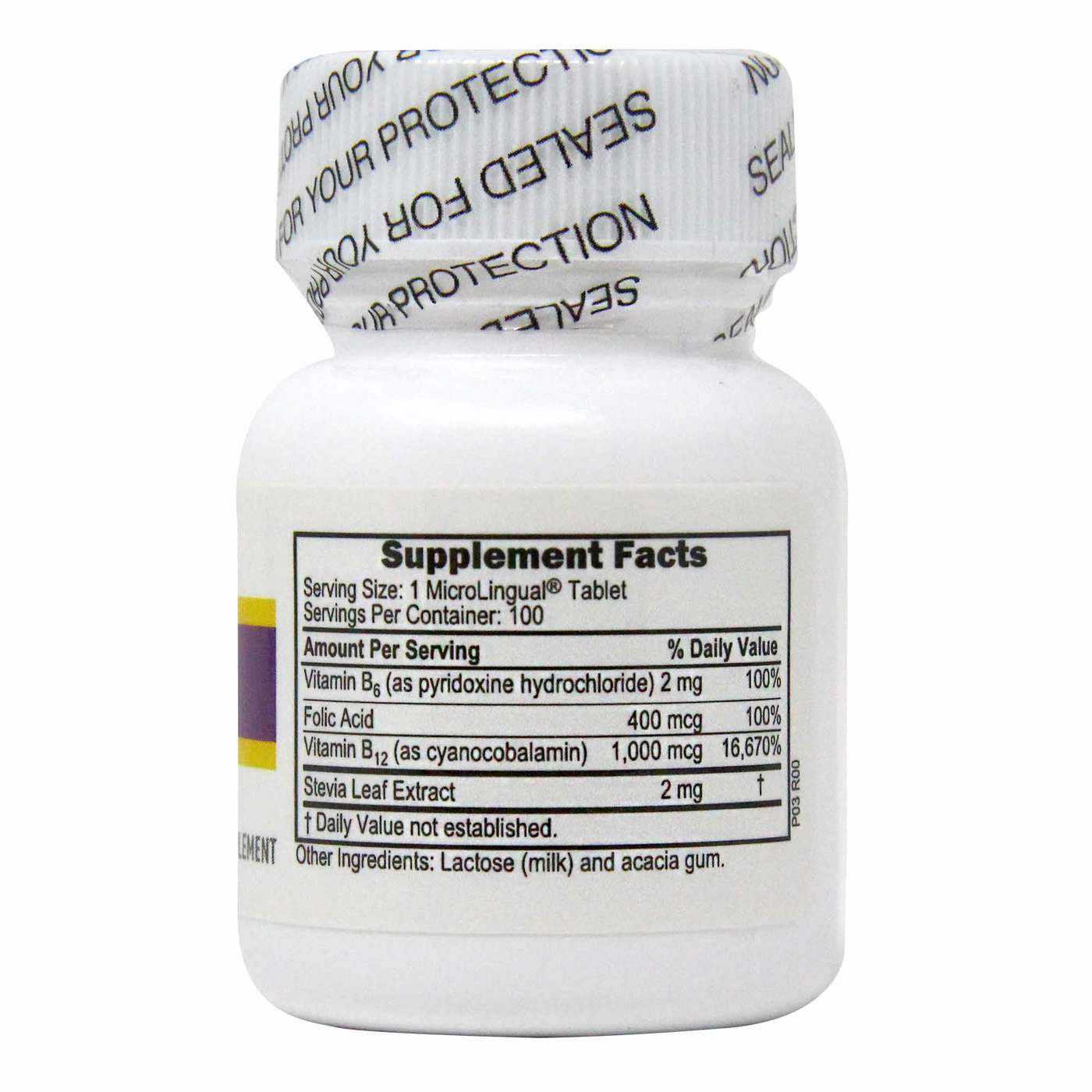 Superior Source, No Shot B12 Cianocobalamina 1,000 mcg com B6 e Ácido Fólico - 100 Tabletes - Imagem 6