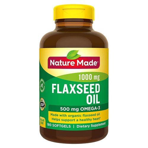 Nature Made, Óleo de Linhaça - 1000 mg - 180 Cápsulas em Gel