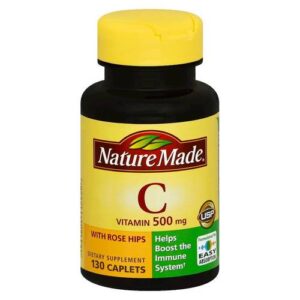 Nature Made, Vitamina C com Rose Hips - 500 mg - 130 Comprimidos