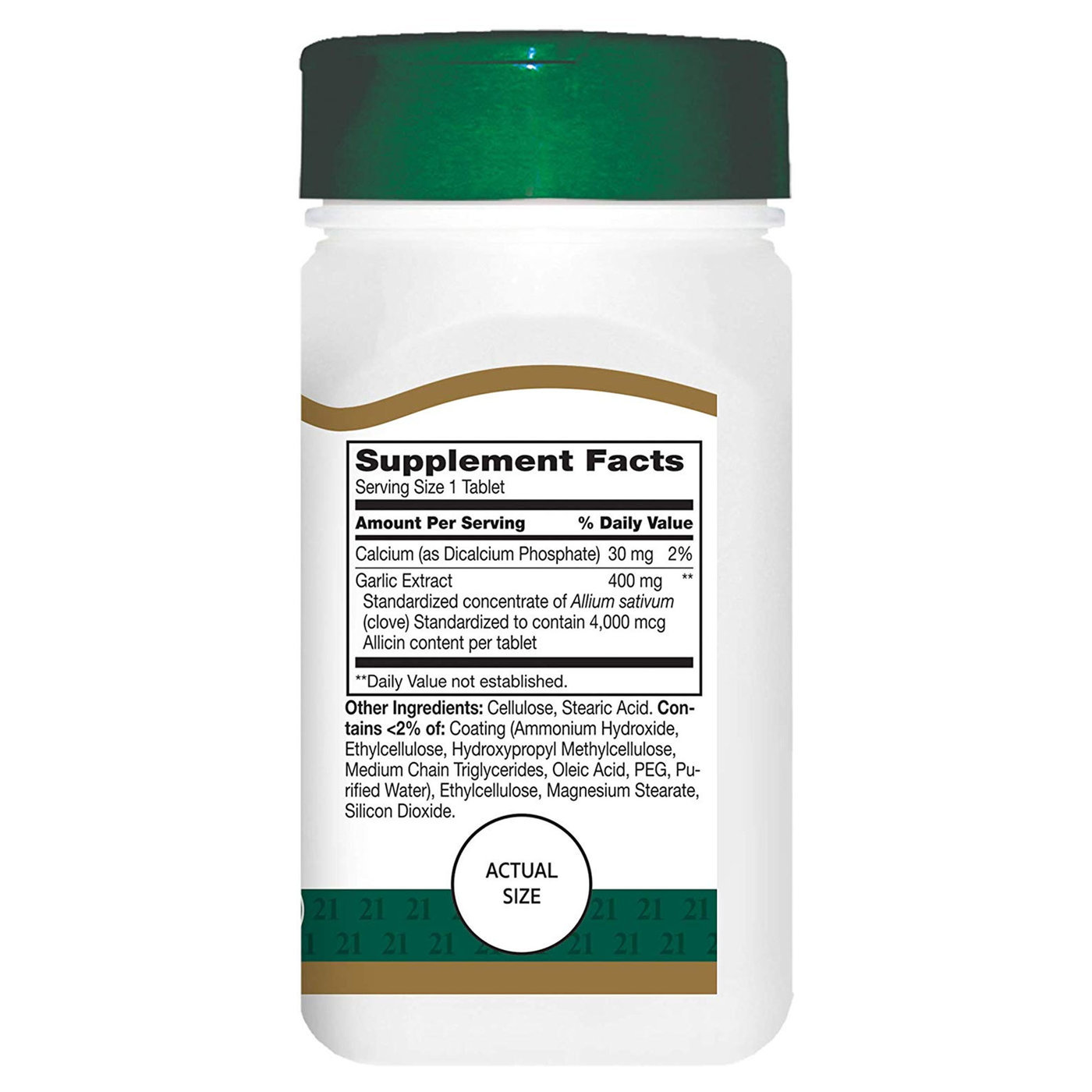 21st Century Alho Extract - 400 mg - 60 Coated Tabletes - Imagem 2