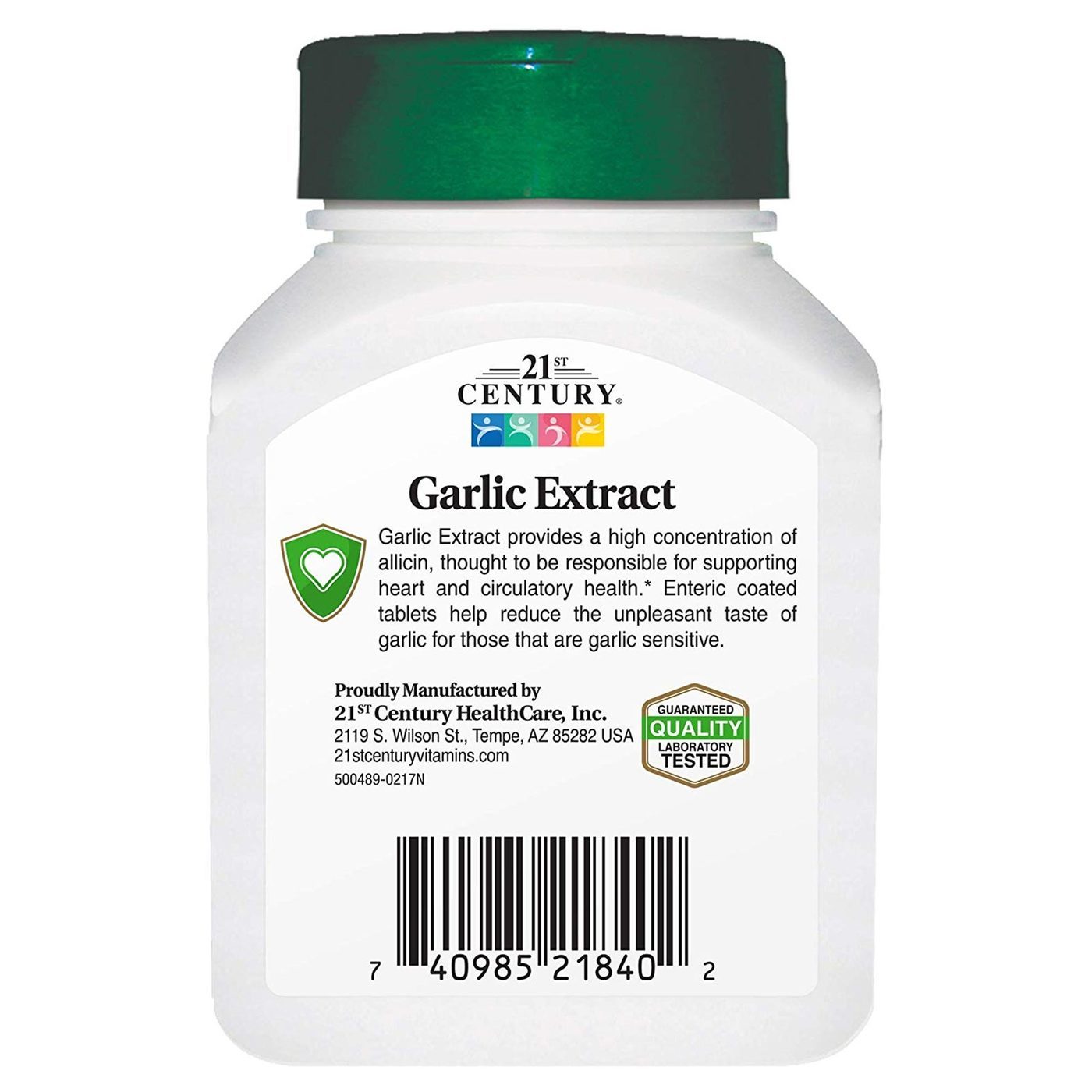 21st Century Alho Extract - 400 mg - 60 Coated Tabletes - Imagem 3