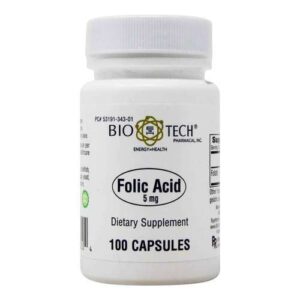 BioTech Pharmacal, Ácido Fólico - 100 Cápsulas