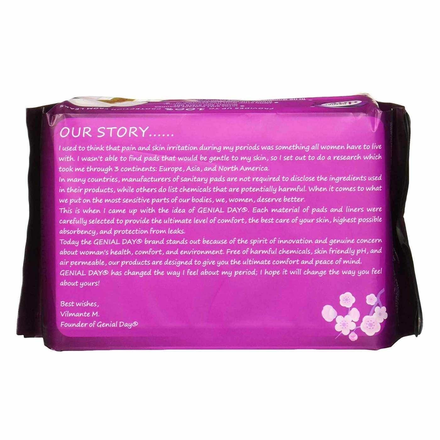 Genial Day Super Absorbency Heavy Flow Pads 8 Pads - Imagem 2