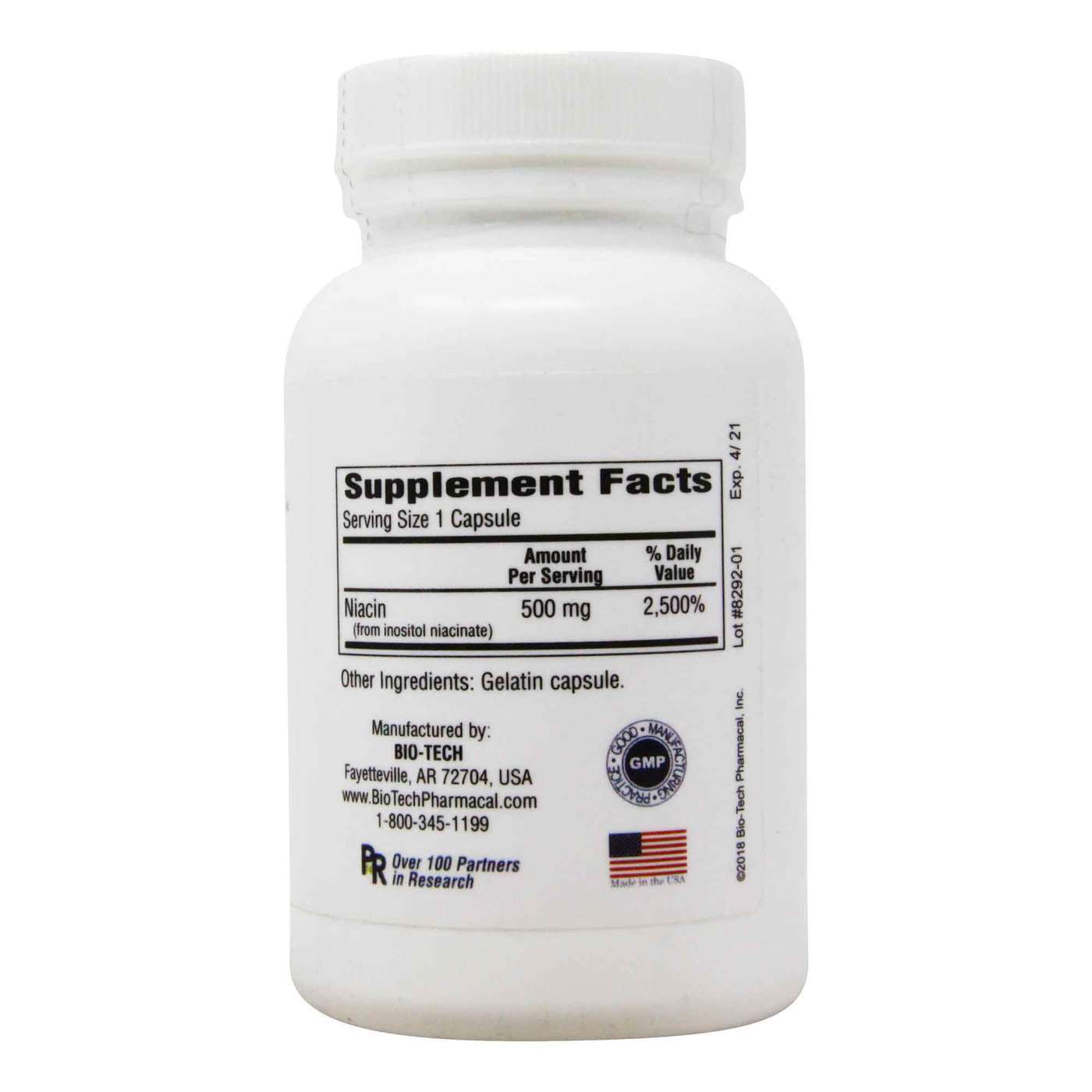 BioTech Pharmacal, B3-500 - 100 Cápsulas - Imagem 2