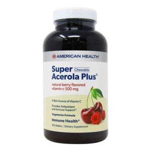 American Health, Super Acerola mais 500 mg - 100 ​​Wafers Mastigáveis