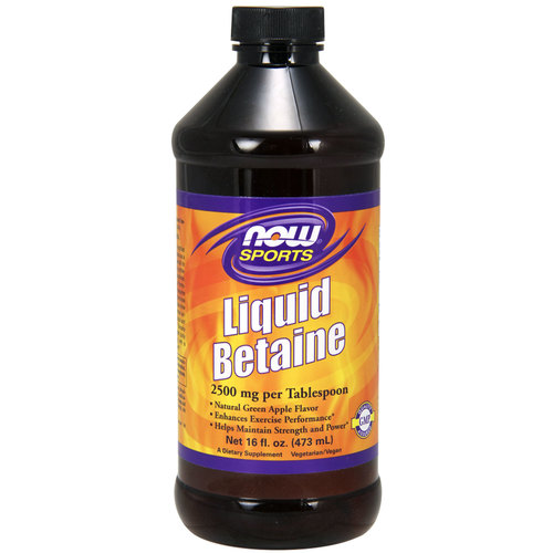 Now Foods Liquid Betaine, Maçã verde - 2500 mg - 16 fl oz