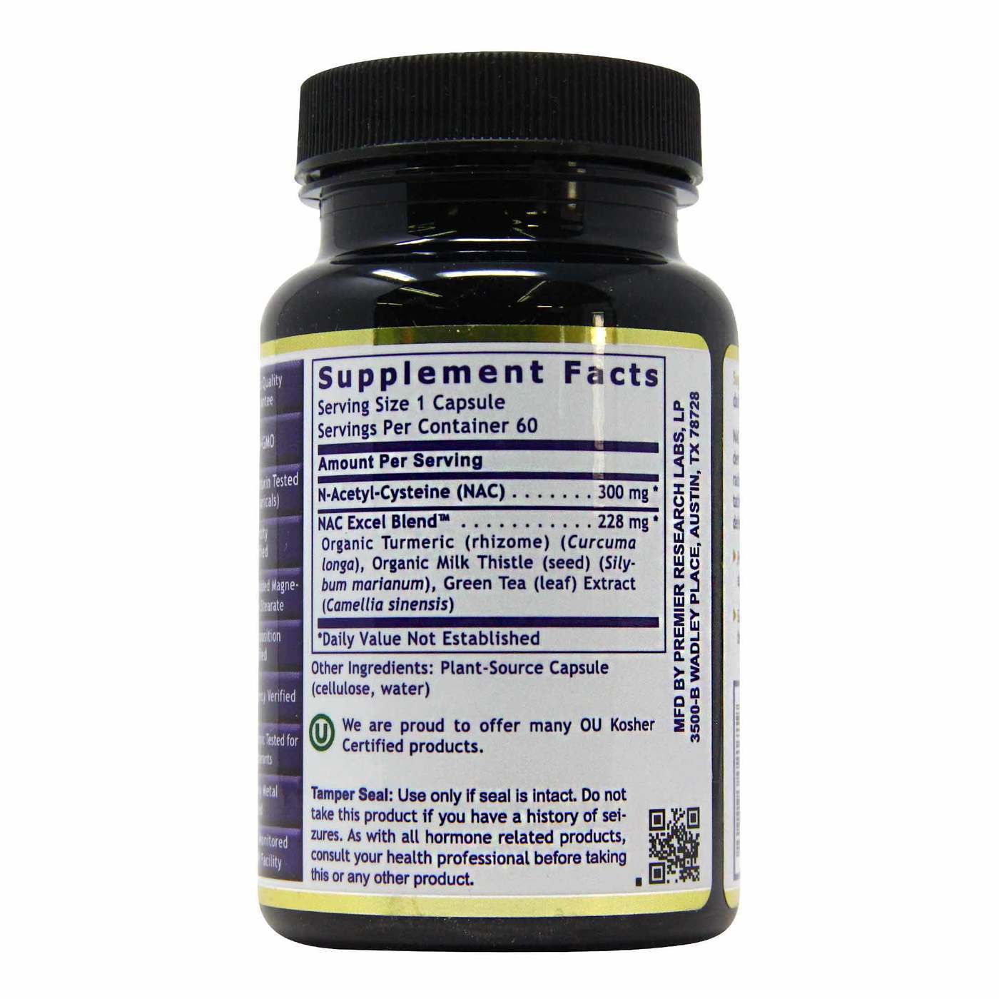 Premier Research Labs, Premier NAC 300 mg - 60 Cápsulas Vegetarianas - Imagem 3