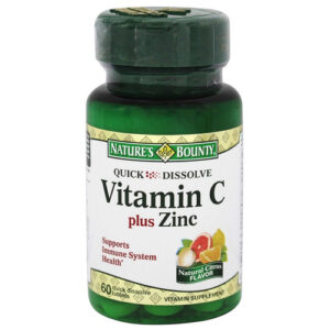 Nature's Bounty, Vitamina C mais Zinco, Citrus - 60 Tabletes Dissolução Rápida