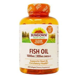 Sundown Naturals Óleo de Peixe - 1,000 mg - 200 Cápsulas em Gel