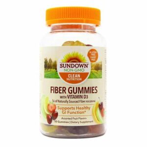 Sundown Naturals, Fibra 1,000 IU - 50 Gomas