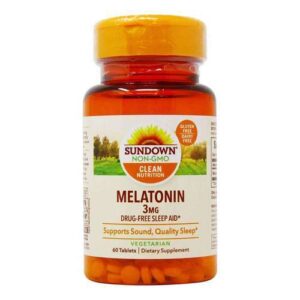 Sundown Naturals Melatonina - 3 mg - 60 Tabletes