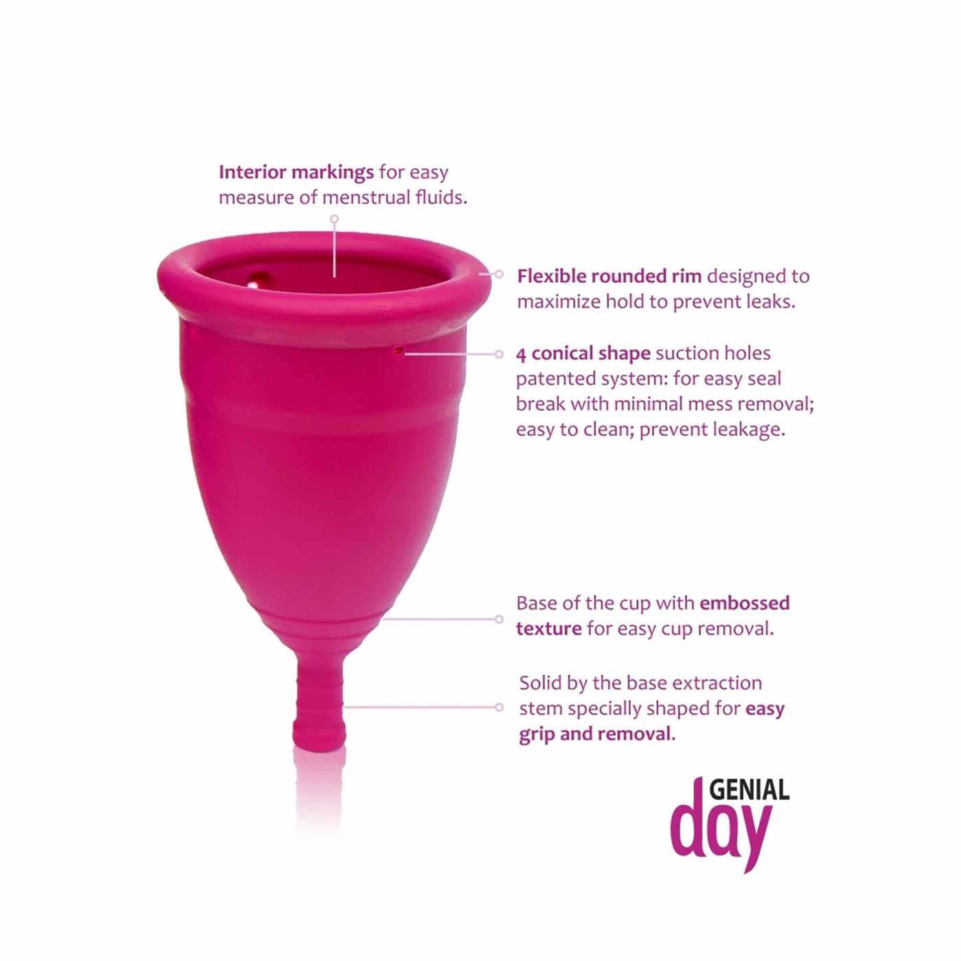Genial Day Menstrual Cup Large 30 mm 1 Cup - Imagem 4