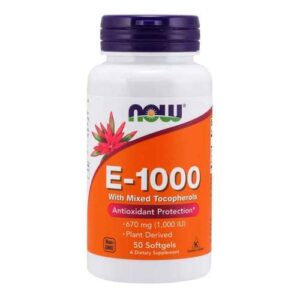 Now Foods, Vitamina E-1000 IU - 50 Cápsulas em Gel