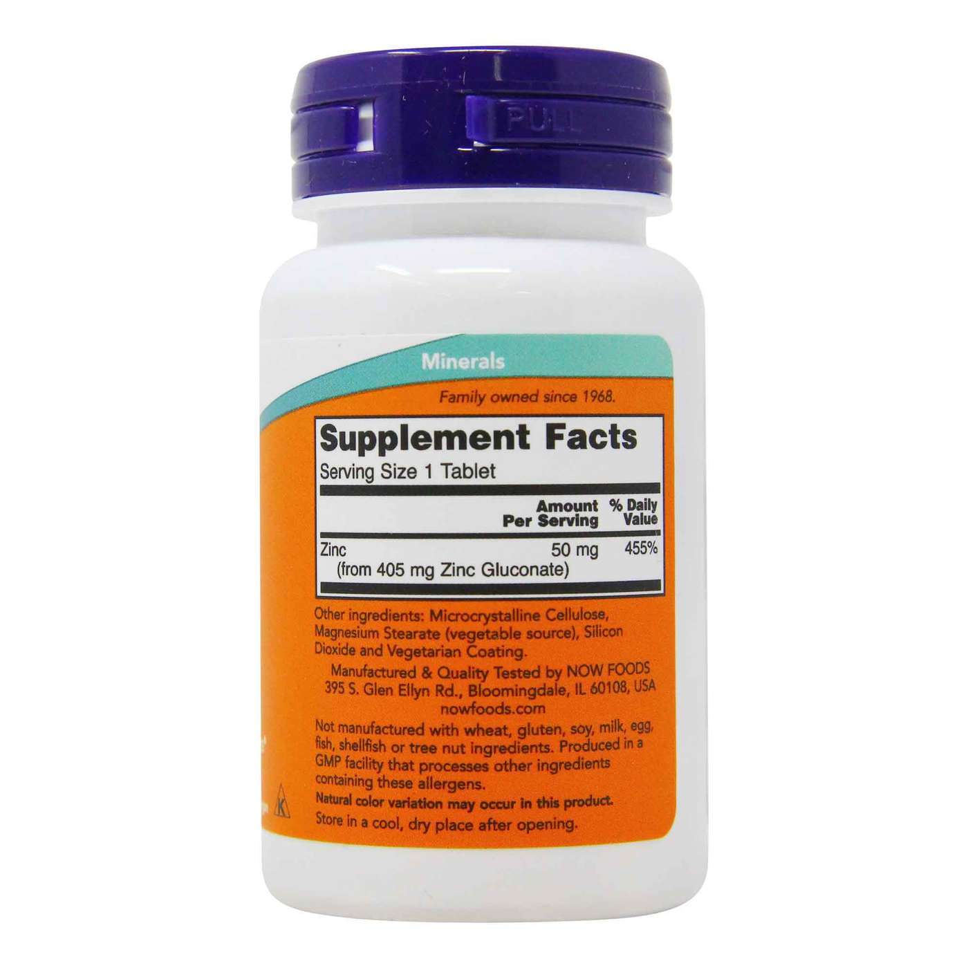 Now Foods, Zinco 50 mg - 100 Tabletes - Imagem 2