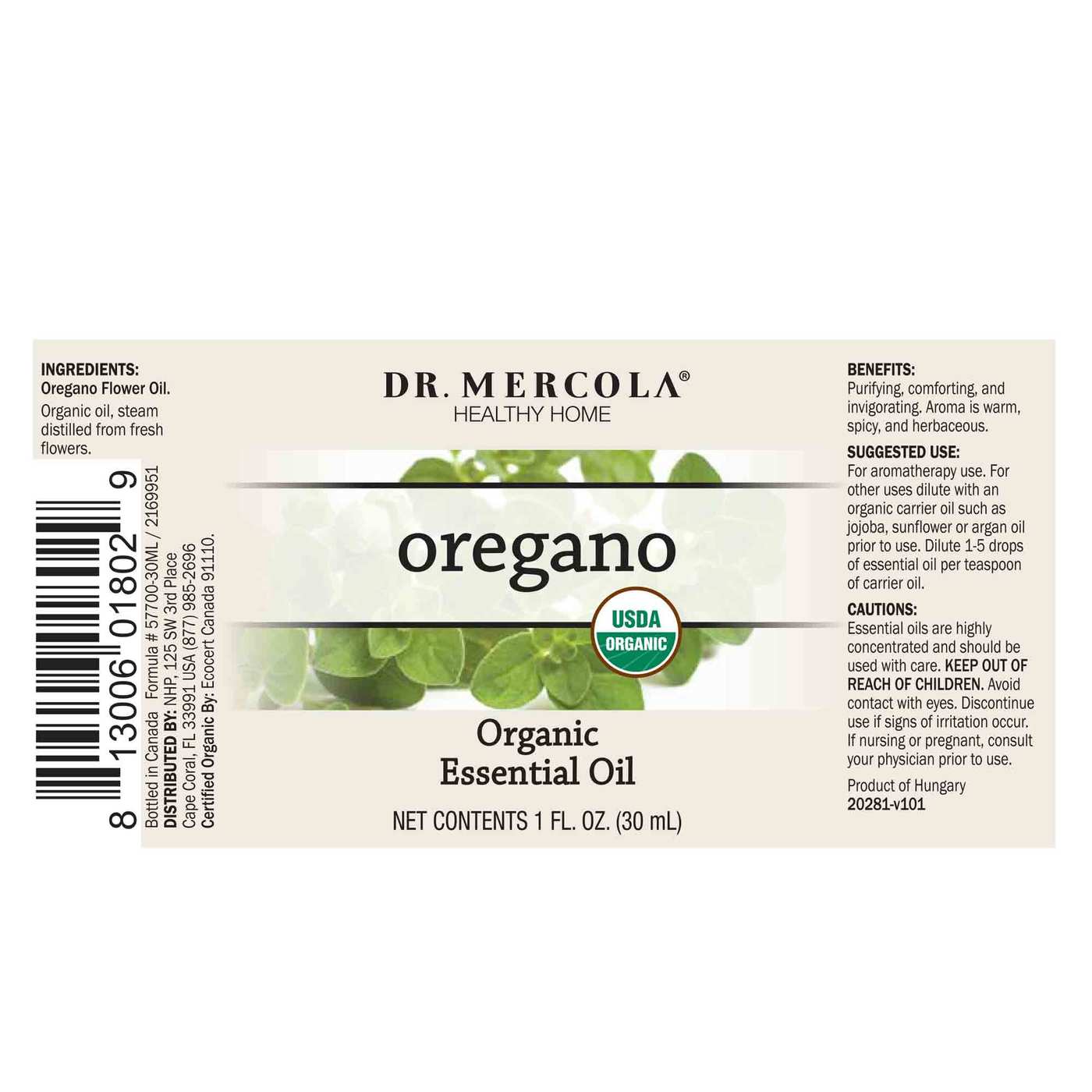 Dr Mercola Organic Oregano Essential Oil 30 ml - Imagem 2