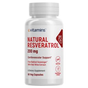 Comprar natural resveratrol 200 mg evitamins 60 cápsulas vegetarianas preço no brasil antioxidantes resveratrol suplementos suplemento importado loja 11 online promoção -