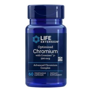 Life Extension, Cromo Otimizado com Crominex® 3+ - 60 Cápsulas Vegetarianas