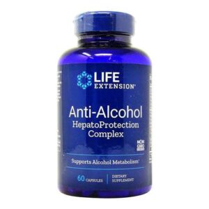 Life Extension Complexo Anti-Álcool HepatoProteção - 60 Cápsulas Vegetarianas