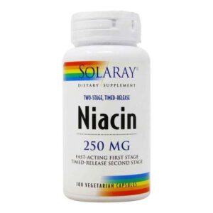 Solaray Dois Estágios Timed-Release Niacina 250 mg 100 Cápsulas