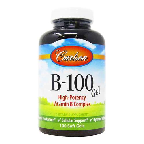 Carlson Labs, Complexo B-100 Gel - 100 Cápsulas em Gel