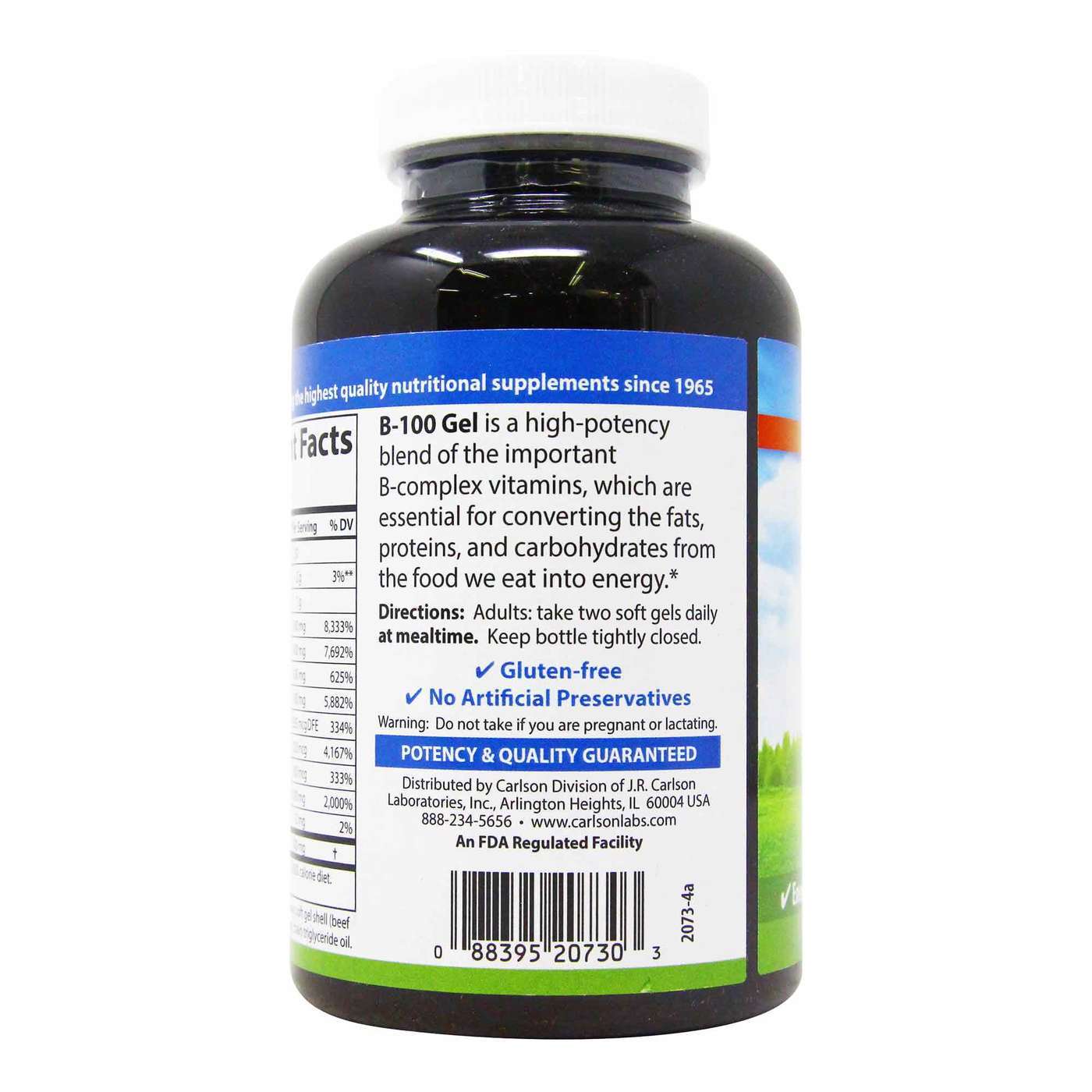 Carlson Labs, Complexo B-100 Gel - 100 Cápsulas em Gel - Imagem 3