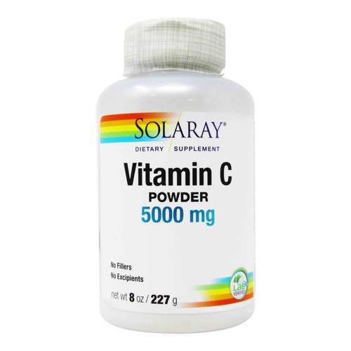 Solaray, Vitamina C Pó 5,000 mg - 227 g