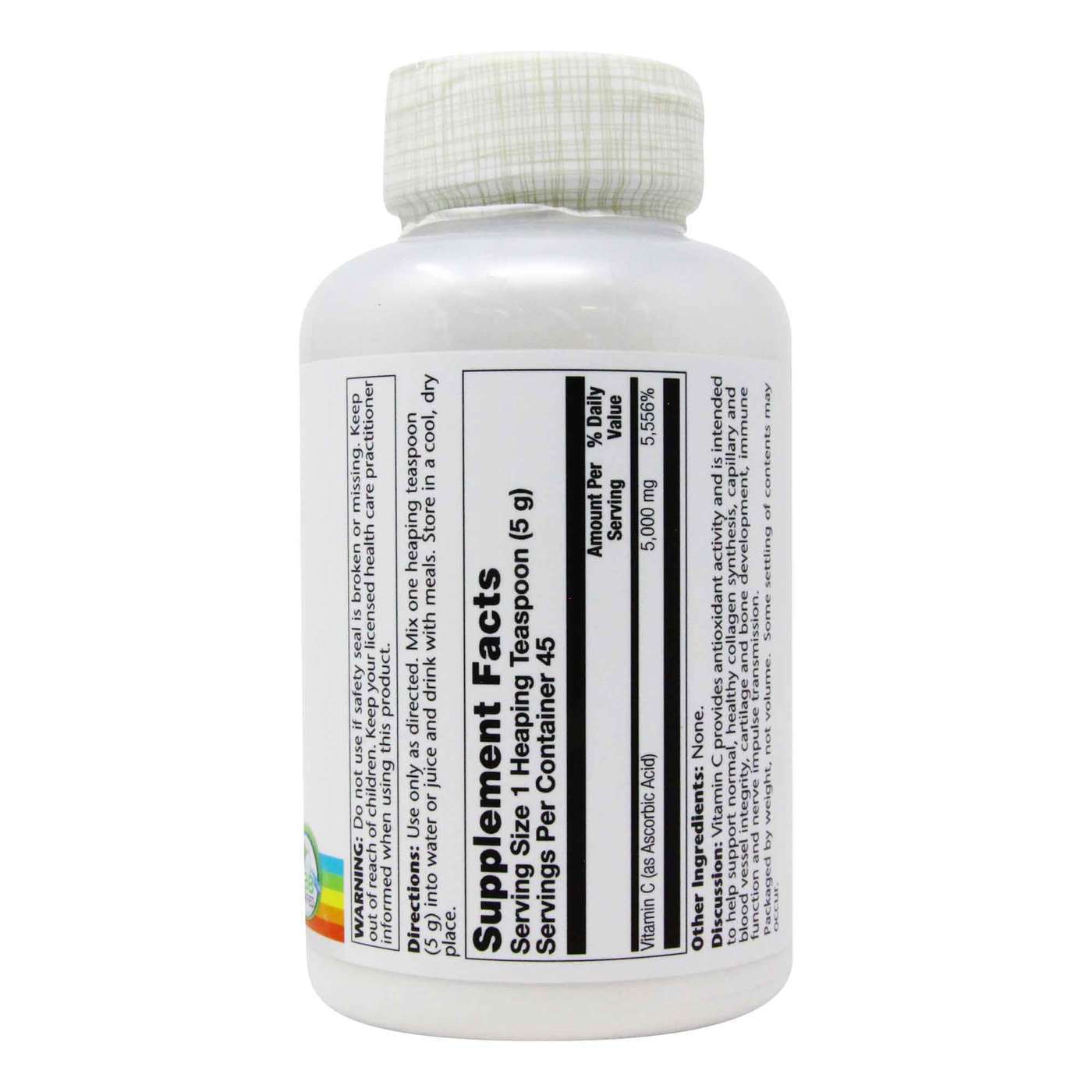 Solaray, Vitamina C Pó 5,000 mg - 227 g - Imagem 2