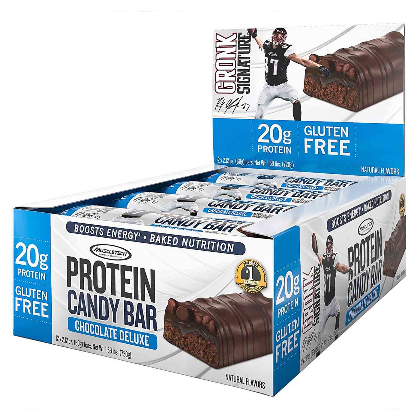 Muscletech Protein Candy Bar Chocolate Deluxe 1 Box - Imagem 2
