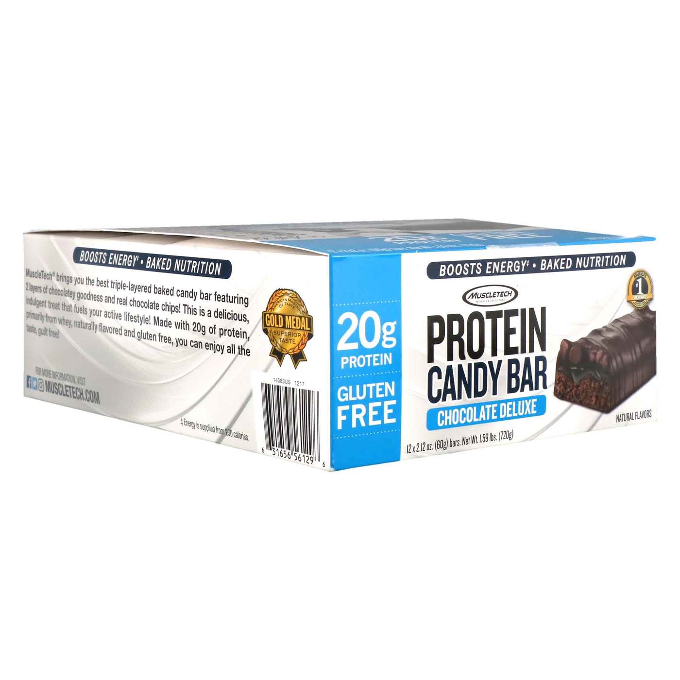 Muscletech Protein Candy Bar Chocolate Deluxe 1 Box - Imagem 5