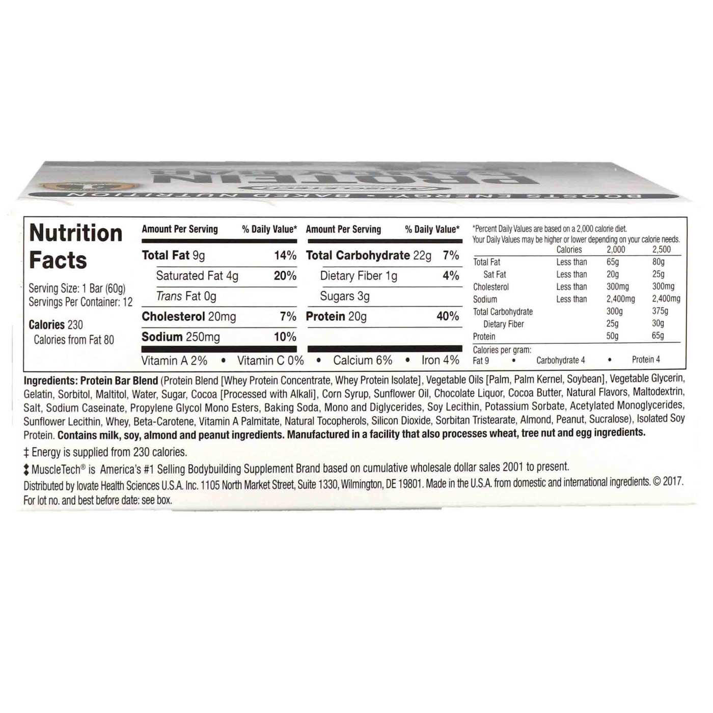 Muscletech Protein Candy Bar Chocolate Deluxe 1 Box - Imagem 6