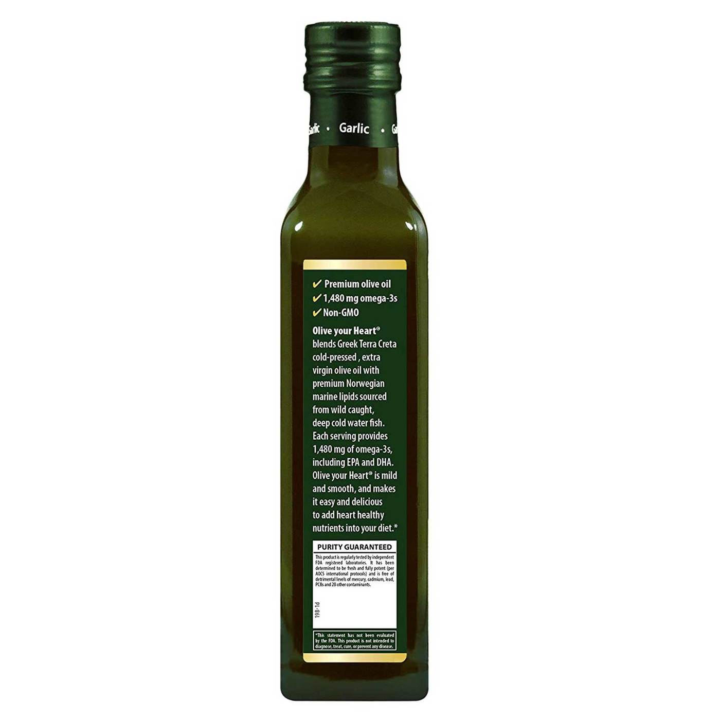 Carlson Labs Olive your Heart Olive and Fish Oil 1480 mg Omega-3s Garlic Flavor 250 ml - Imagem 3