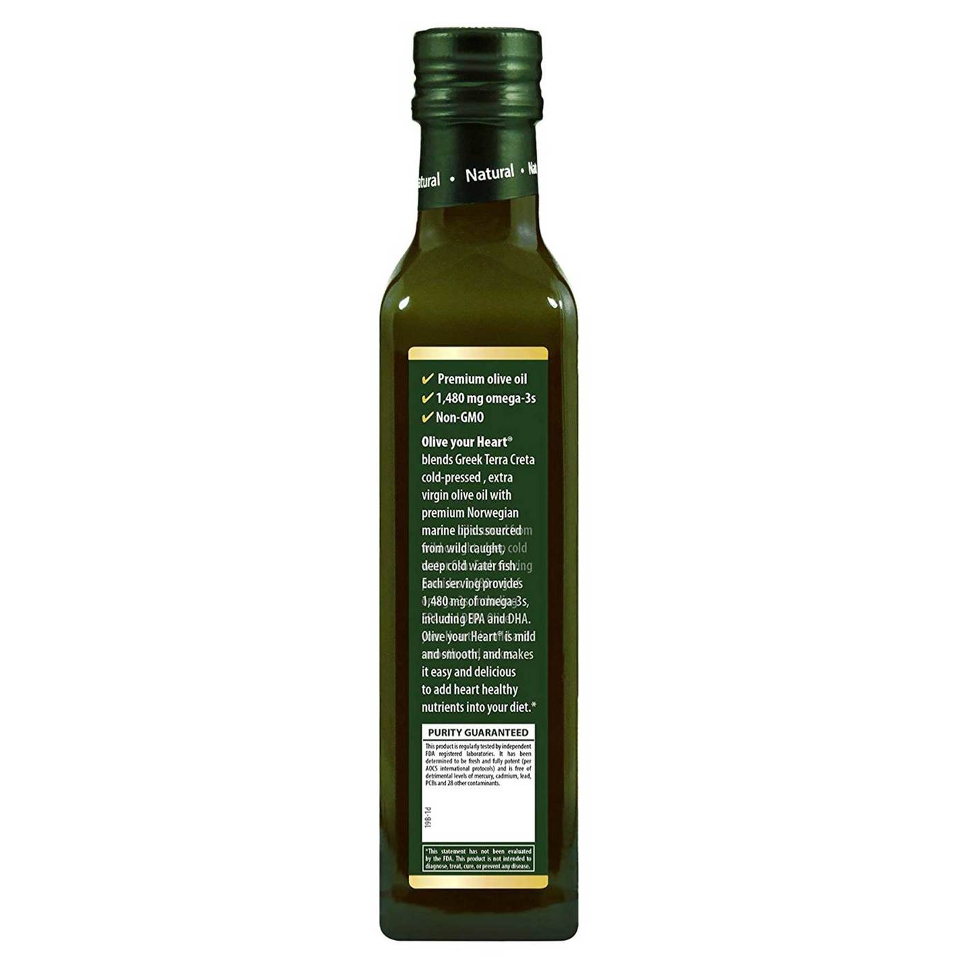 Carlson Labs Olive your Heart Olive and Fish Oil 1480 mg Omega-3s Natural Flavor 250 ml - Imagem 3