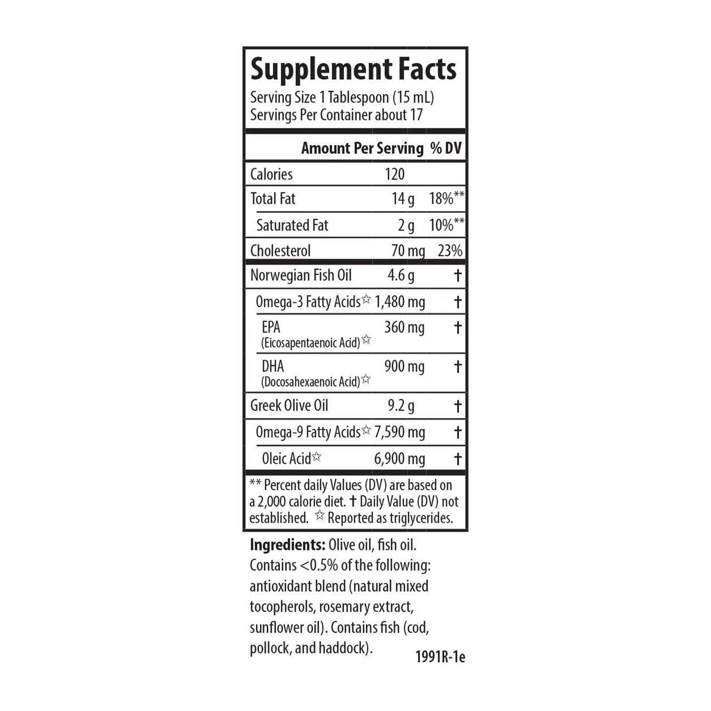 Carlson Labs Olive your Heart Olive and Fish Oil 1480 mg Omega-3s Natural Flavor 250 ml - Imagem 5