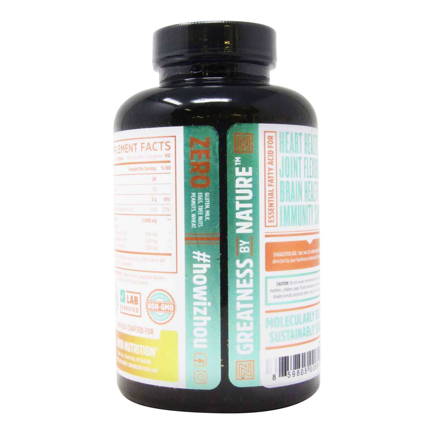 Zhou Nutrition, Óleo de Peixe com Ômega 3 Purificado - 180 Cápsulas com Revestimento Entérico - Imagem 3