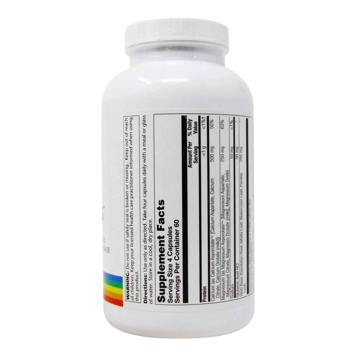 Solaray, Cal-Mag Asporotates™ - 240 Cápsulas - Imagem 2