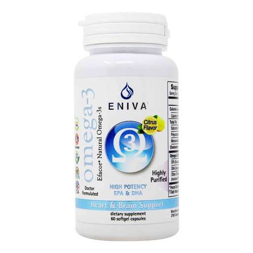 Eniva Omega 3 EPA DHA Efacor Natural Omega 3s Citrus - 60 Softgel Capsules