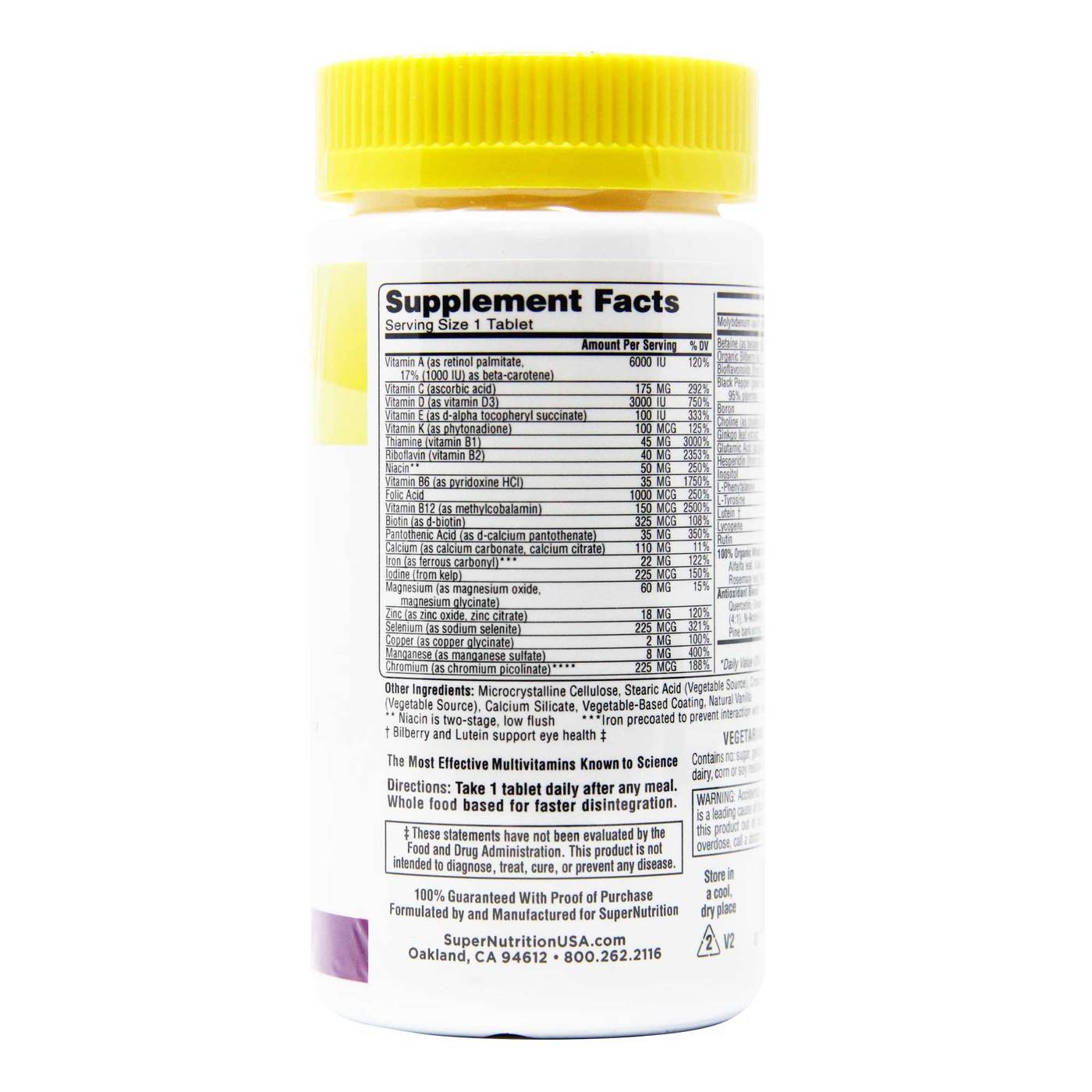 Super Nutrition SimplyOne 50+ Women Triple Power Multivitamins - 90 Tablets - Imagem 2