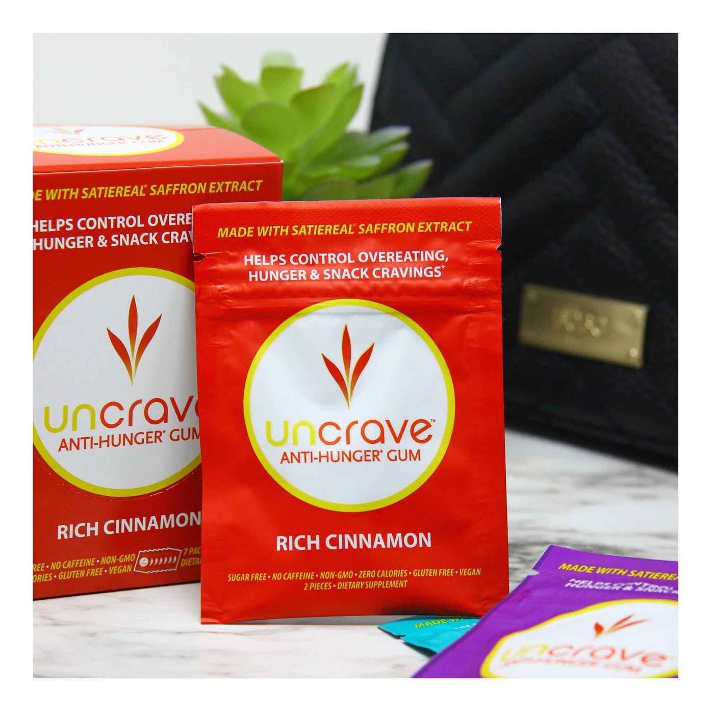 Uncrave - Goma Anti Fome Sabor Canela - 7 Pacotes / 14 Peças - Imagem 5
