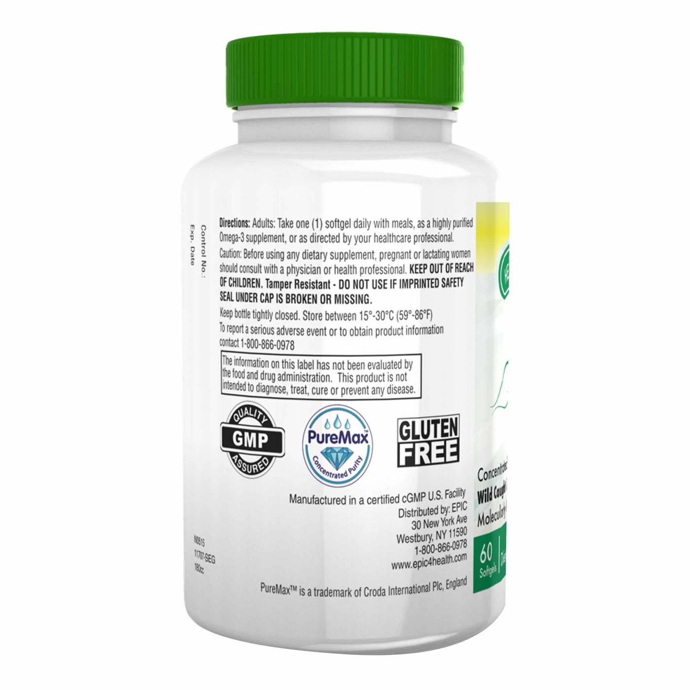 Health Thru Nutrition Highly Purified Omega 3 Premium 1000mg - 60 Softgels - Imagem 2
