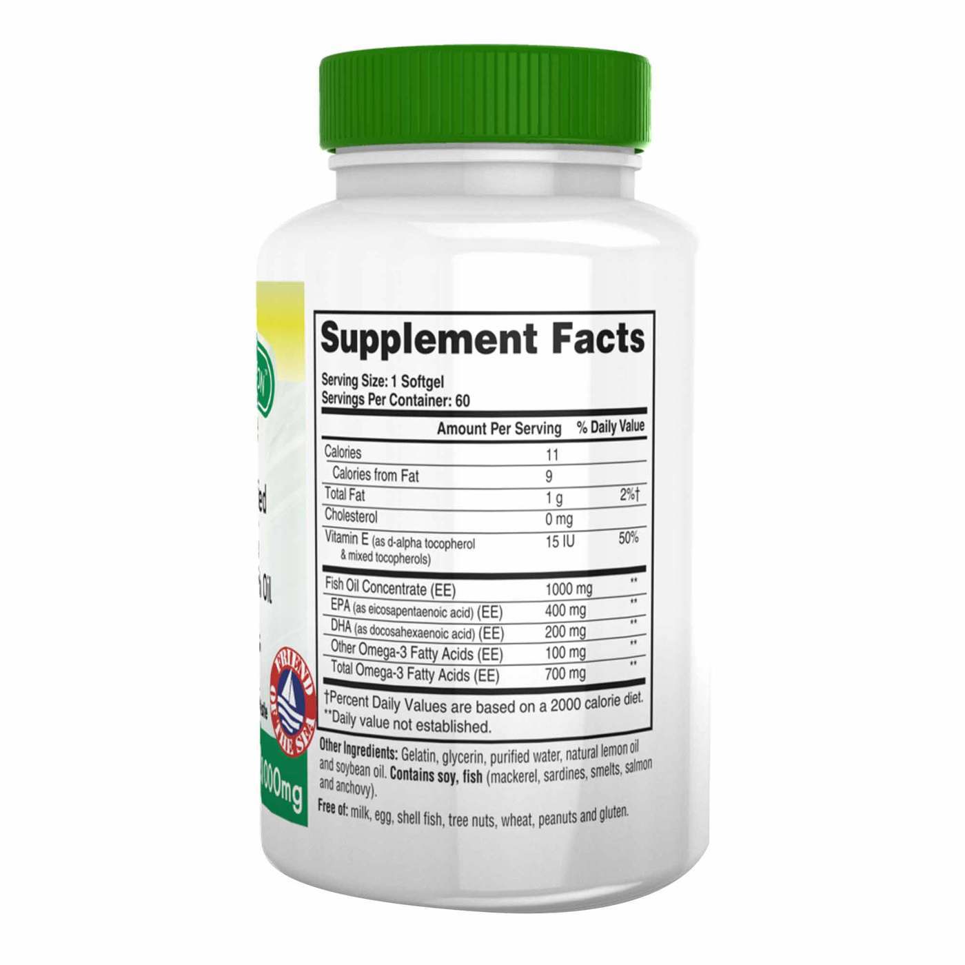 Health Thru Nutrition Highly Purified Omega 3 Premium 1000mg - 60 Softgels - Imagem 3