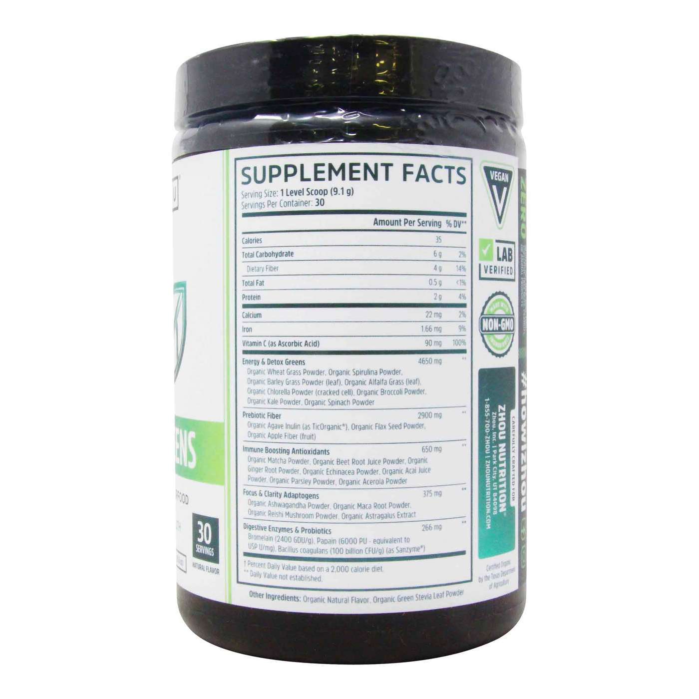Zhou Deep Greens Organic 273 g - Imagem 2