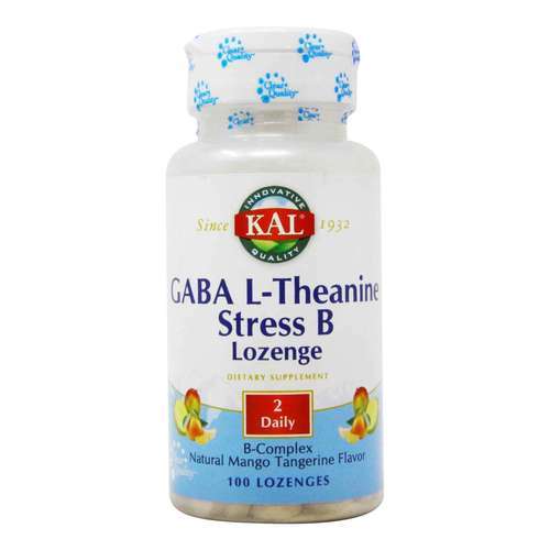 Kal GABA L-Theanine Stress B Lozenge - Natural Mango Tangerine - 100 Lozenges