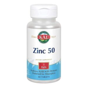 Kal Zinco 50 mg hidroxi ácidos com orotates 60 Tabletes