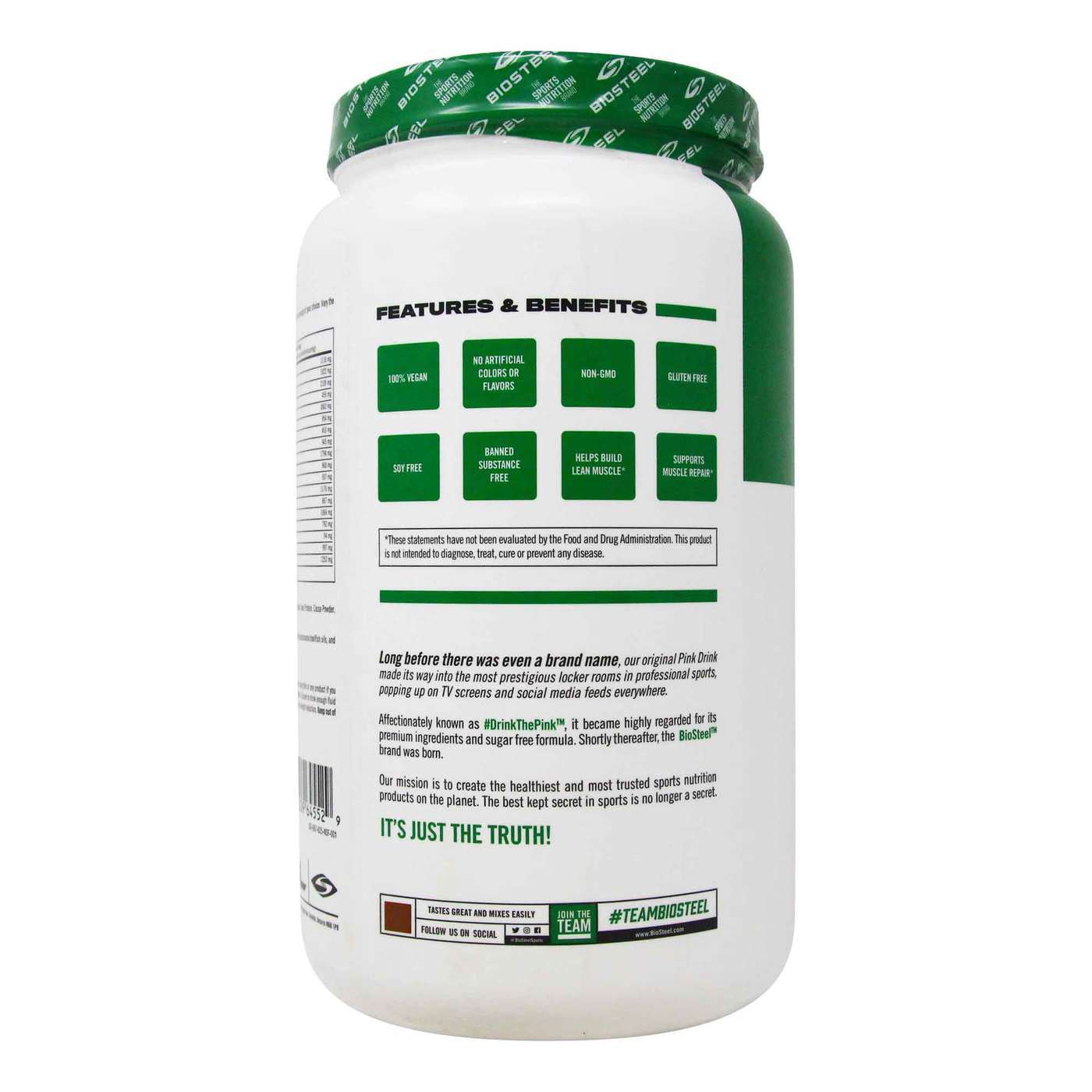 BioSteel Plant Based Protein Chocolate - 29 oz (825 g) - Imagem 3