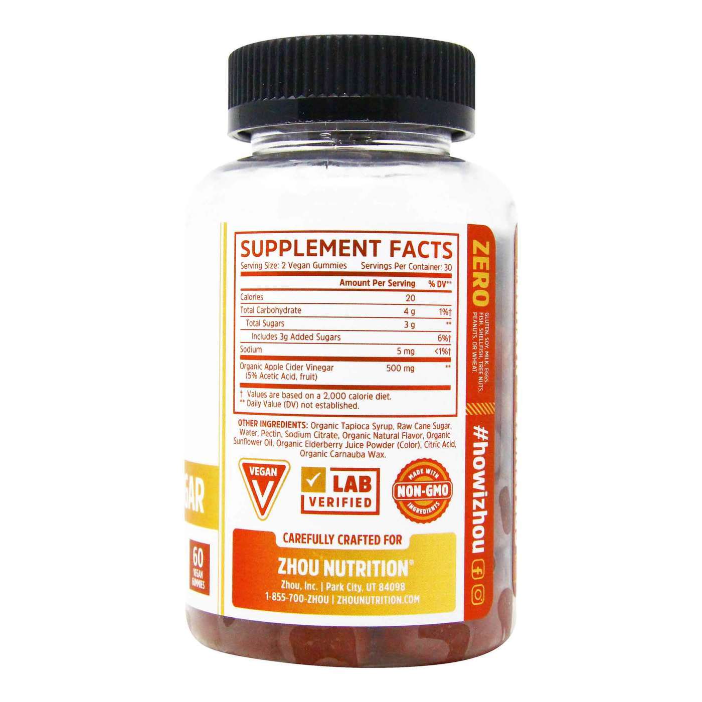 Zhou Apple Cider Vinegar - 60 Vegan Gummies - Imagem 2