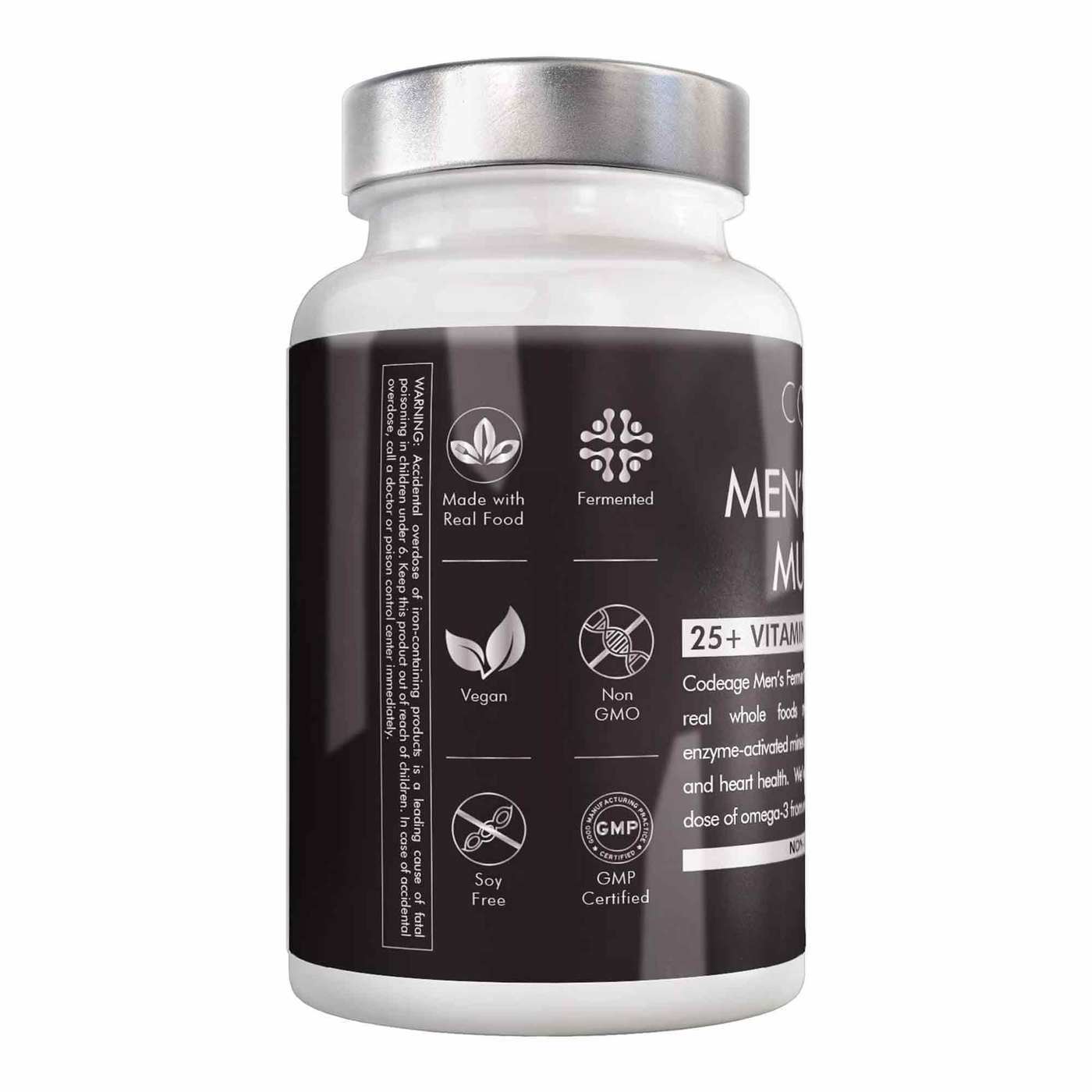 CodeAge Men's Fermented Multivitamin - 120 Capsules - Imagem 3