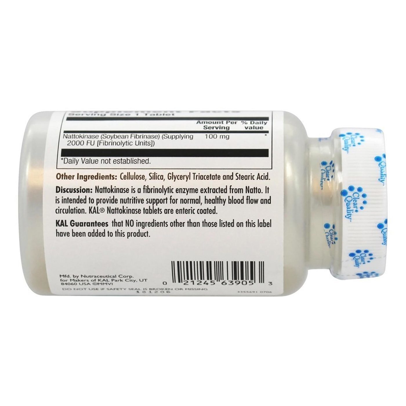 Kal Nattokinasa 100 mg 30 Tabletes - Imagem 3