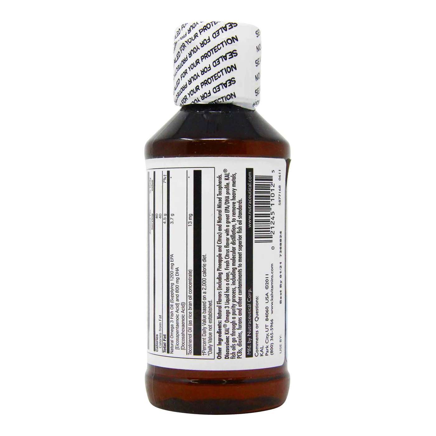 Kal Omega 3 Líquido Citrus 4 fl oz - Imagem 3